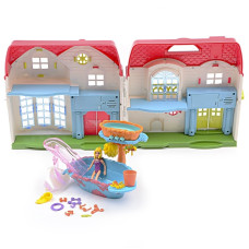 Игровой набор Кукольный домик с бассейном и фигурками IM438