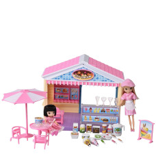 Игровой набор домик для куклы Кафе-мороженое IM368
