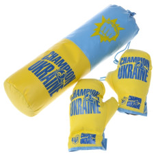 Игровой набор для подвижных игор Боксерская груша перчатки Украина (средняя)