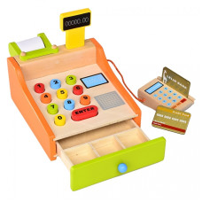 Игровой набор деревянный кассовый аппарат IE576