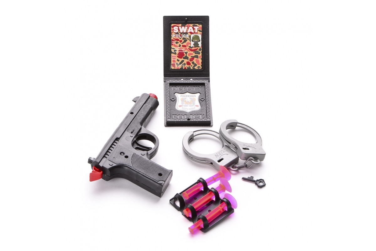 Игровой набор Пистолет с присосками, рацией и наручниками IM116C