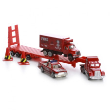 Игровой набор Пожарники с грузовиком, платформой и фигурками IM298