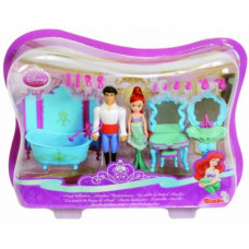 Игровой набор Куклы мини Ариэль и принц с ванной комнатой, 3+